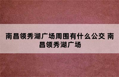 南昌领秀湖广场周围有什么公交 南昌领秀湖广场